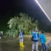 Kondisi sisa longsoran tebing di rest area KM 429 Tol Semarang-Solo, Selasa (31/1/2023) malam. ANTARA/ I.C.Senjaya