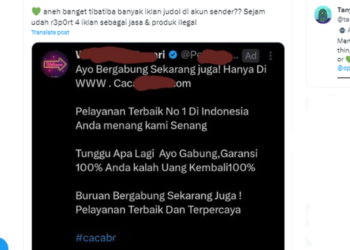Maraknya Iklan Judi Online di X/Twitter: Ini Kata Kominfo