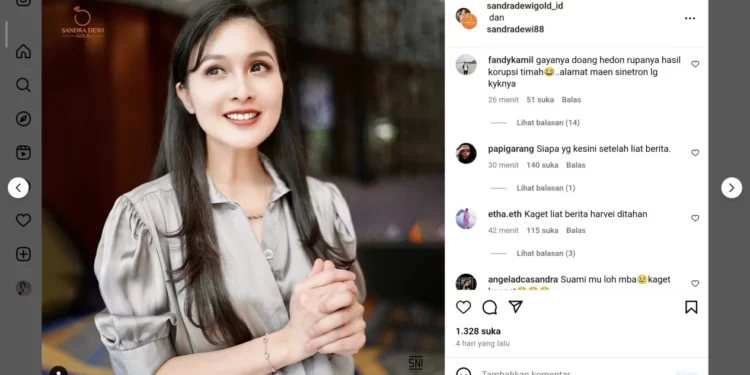 Sandra Dewi: Viral saat Suaminya Ditangkap atas Kasus Korupsi