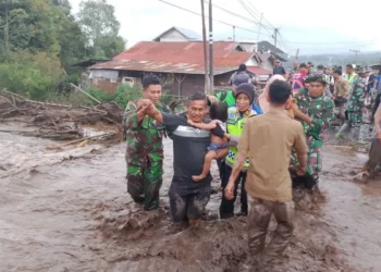 Banjir Lahar Dingin di Desa Bukik Batabuah, Sumatera Barat